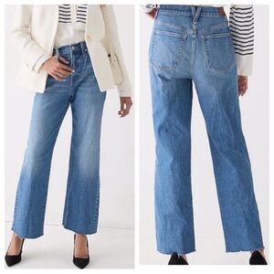 NWT - J.Crew Slim wide-leg jean in Lakeshore wash